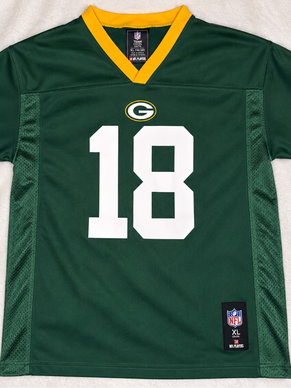 NFL Green Bay Packers #18 Green and Gold Kids Jersey